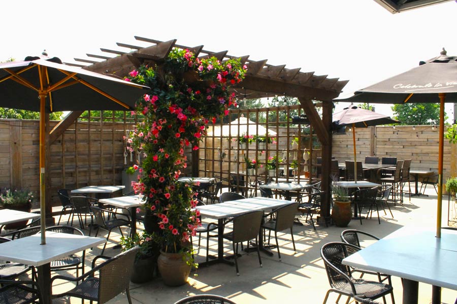 Enjoy the patio at Angelinas Kitchen this summer